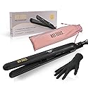 Hot Tools Pro Signature Ceramic + Tourmaline Flat Iron for Sleek Results, 1 Inch Plates