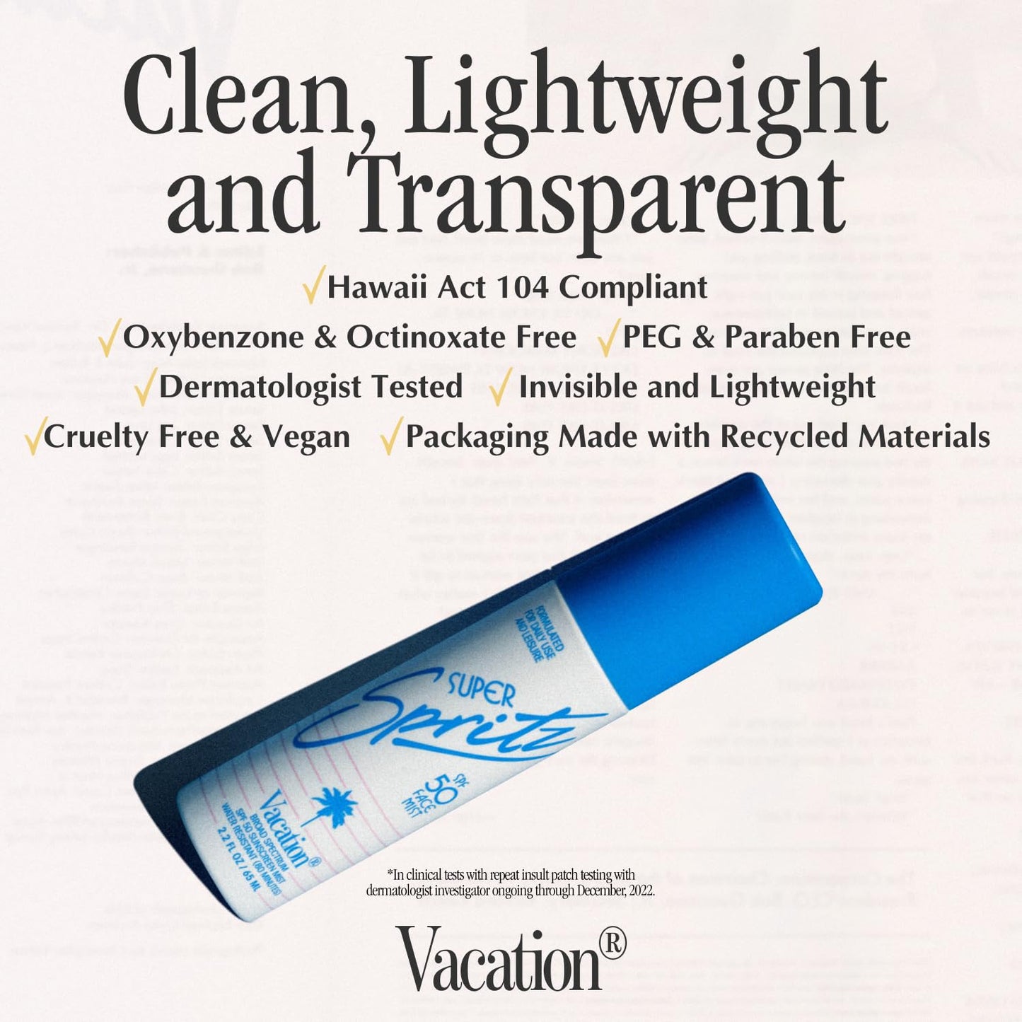 Vacation Super Spritz SPF 50 Face Sunscreen Spray and Air Freshener Bundle, 2.2 Fluid Ounces - Daily Face Mist, Lightweight, Water-Resistant Beauty and Personal Care VACATION