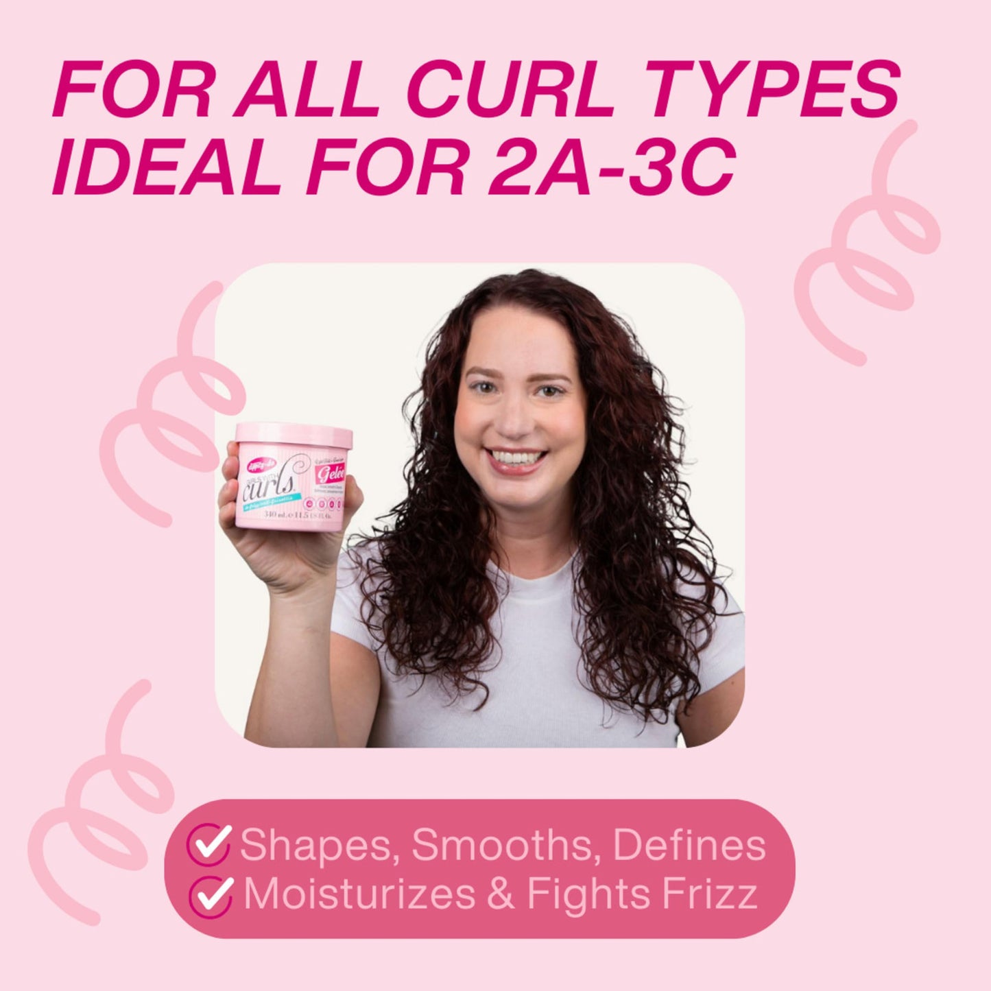 Dippity Do Girls with Curls Light Hold Gelee, Shape, Smooth & Separate Curls, Formulated with Aloe, Vitamin E & Wheat Protein, Frizz-Free, Never
