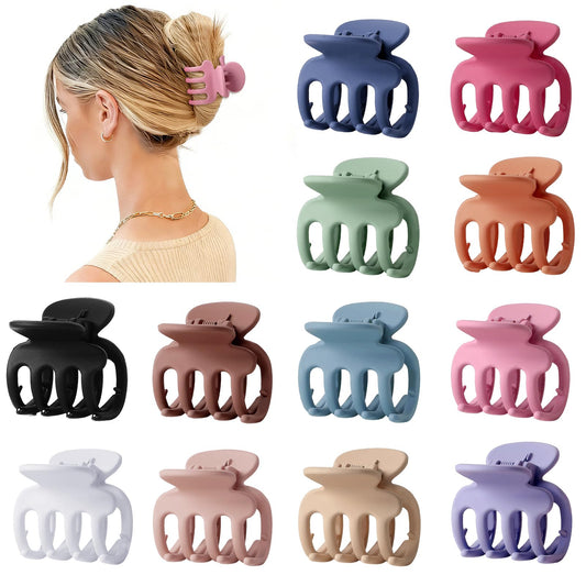 Sisiaipu 12Pcs Hair Clips for Women 1.8 Inch Small Claw Clips for Thin Hair Medium Hair Claw Clips for Thick Hair Accessories for Women Girls Beauty and Personal Care Sisiaipu Default Title