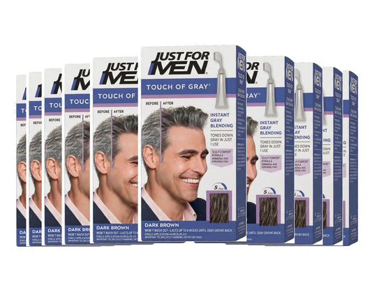 Just For Men Touch Of Gray Hair Treatment T-45 Dark Brown, 1 Each (Pack Of 10)