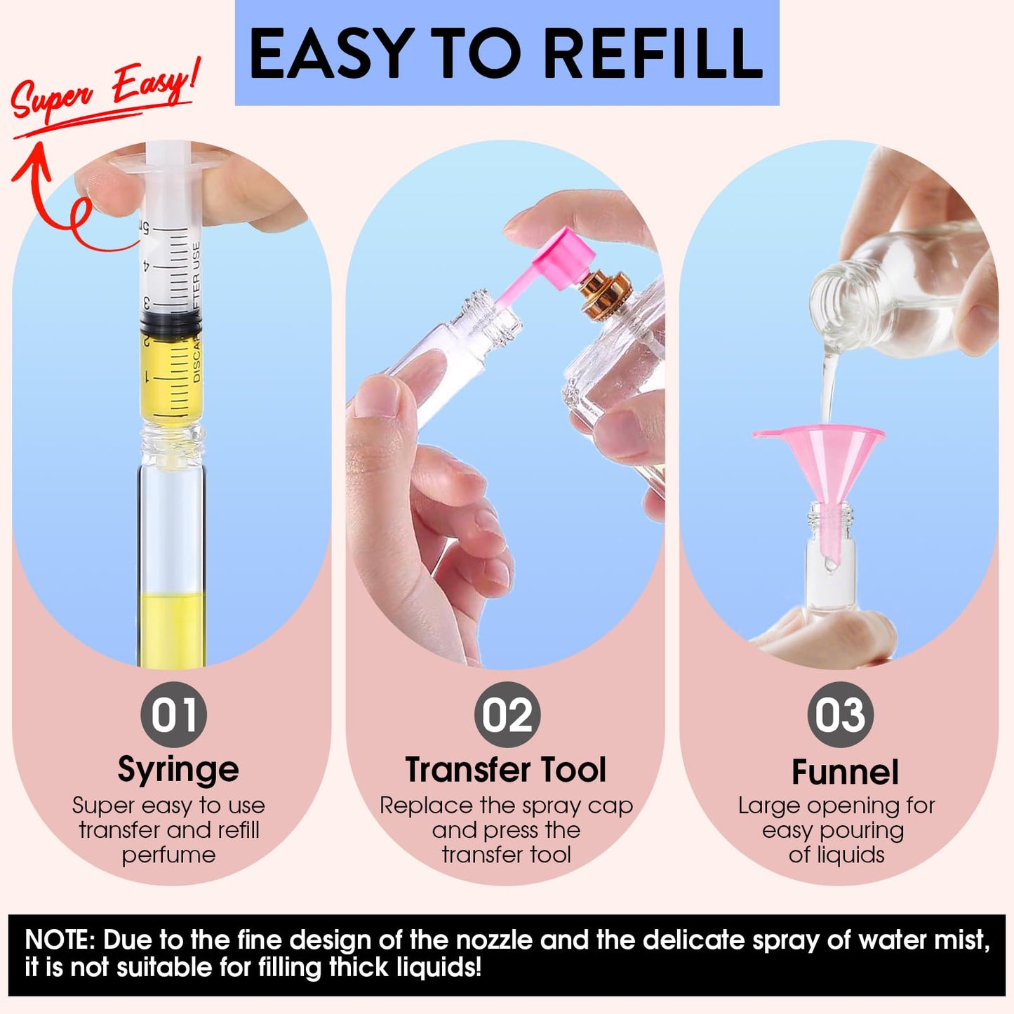 DPLASKA 3 Pack 8ML Empty Cologne Travel Spray Bottle Perfume Atomizer for Refill Portable Cologne Dispenser Mini Sprayer for Women Twist Tpye Beauty and Personal Care DPLASKA