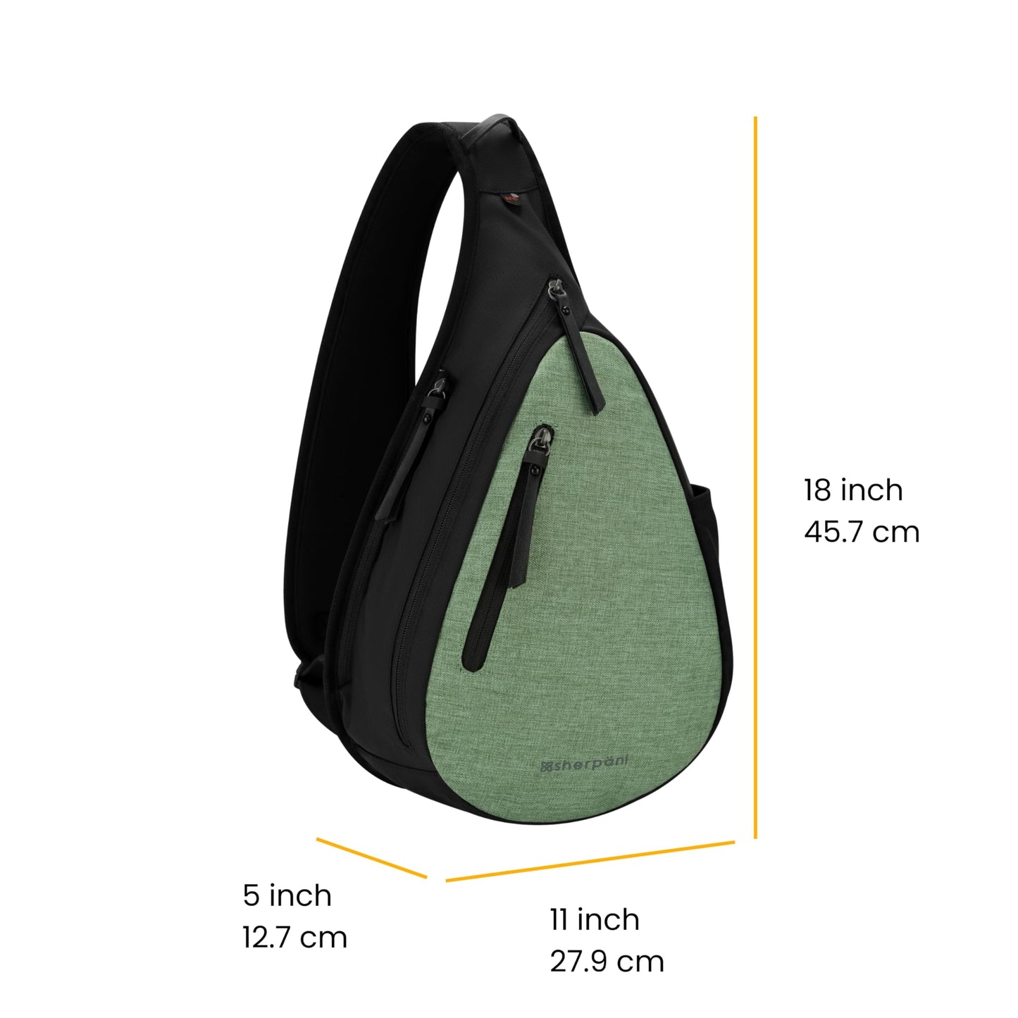 Sherpani Esprit, Anti Theft Sling Bag, Sling Backpack, 10L Travel Bag, Crossbody Backpack, Travel Gift for Women, Fits 10 Inch Tablet (Basil Lite)