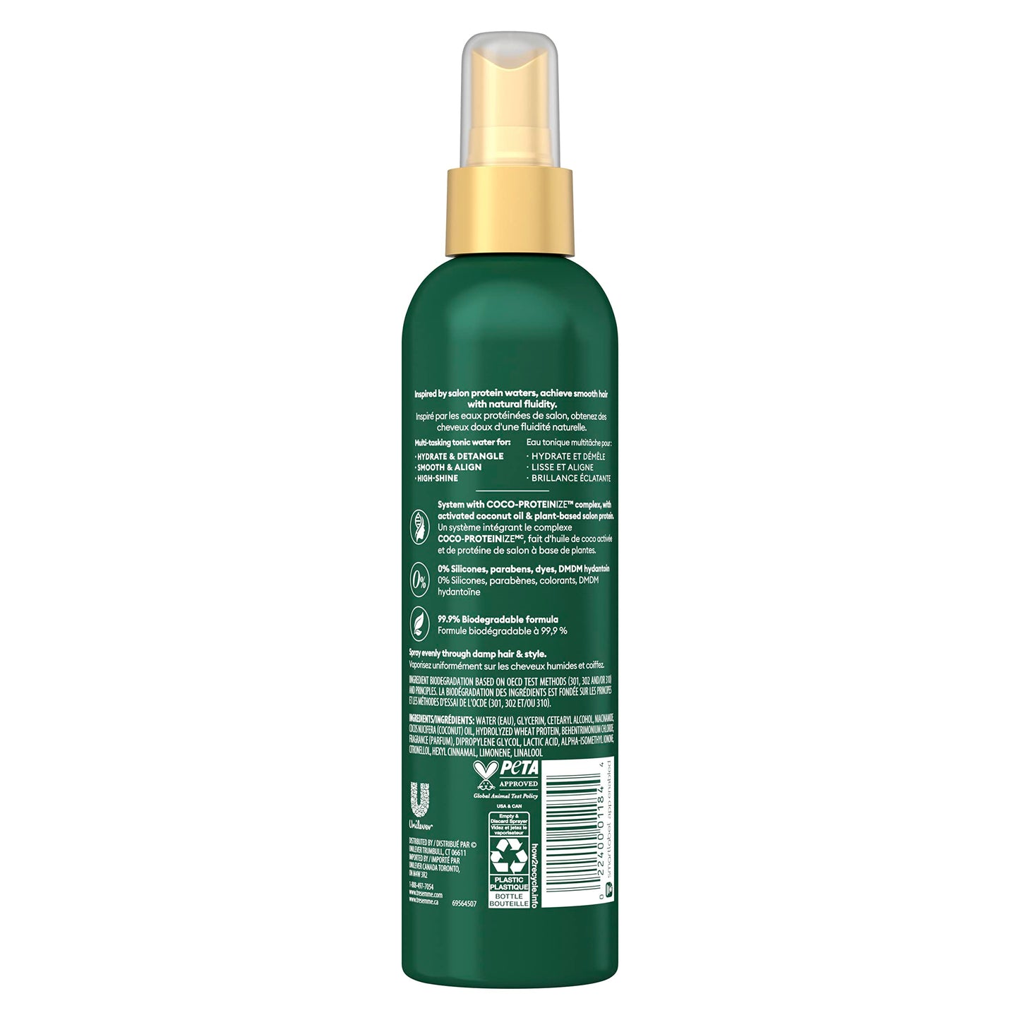 TRESemme Pro Infusion Volume Tonic Hair Thickening Spray, 8 Oz - with Natural Coconut, Plant-Based Texturizing Spray, Biotin Products for Women, 2