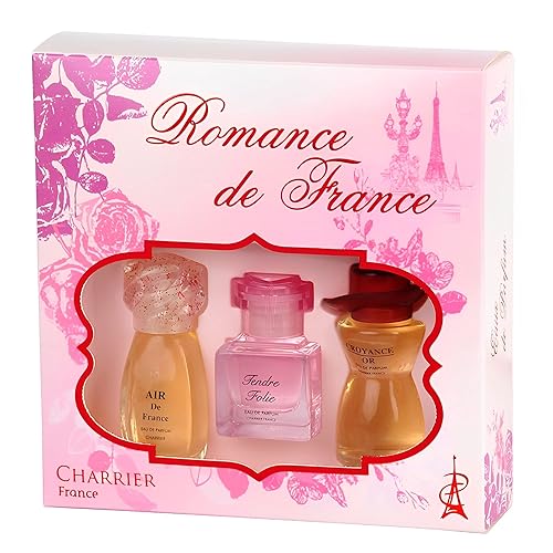 Charrier Parfums - 3 Eaux de Parfum Gift Set - 'Romance de France' - 33.6 ml - Made in Provence, France