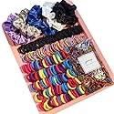 YANRONG Ponytail Holders and Scrunchies For Girls and Women, Traceless Elastic Ropes and Rubber Bands For Hair, Baby and Kids (2155PCS) Mix