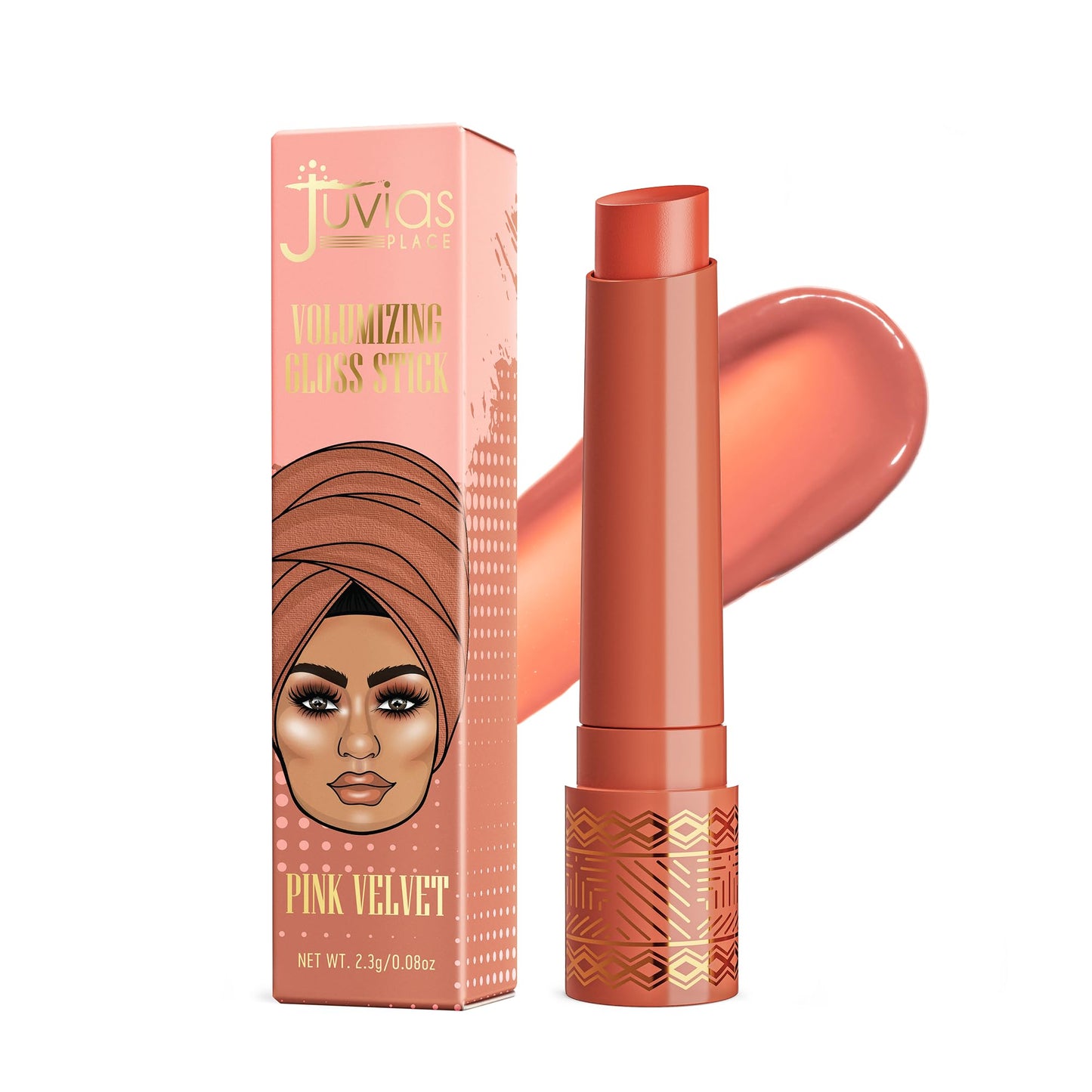 Juvia's Place Volumizing Gloss Stick - Pink Velvet - Shiny Luscious Lips with Nourshing Hydration, Plumping, Lip Plumper, Plumping Lip Balm, Hydrating