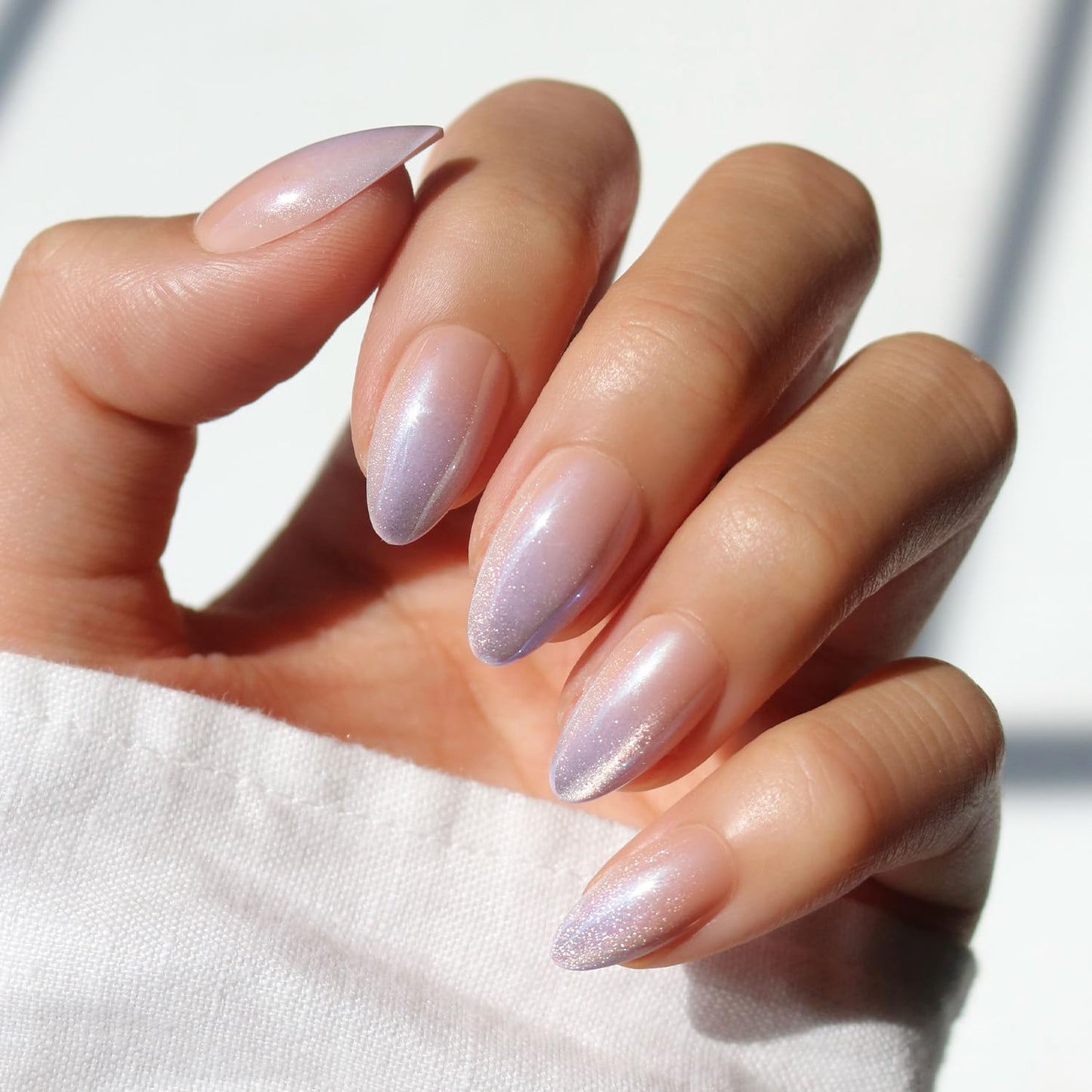 Glamnetic Press On Nails - Polar Day Fake Nails | Short Almond Fake Nails with Ombré Lilac Tips and Glossy Velvet Finish, Salon Quality | 15 Sizes Beauty and Personal Care Glamnetic Default Title