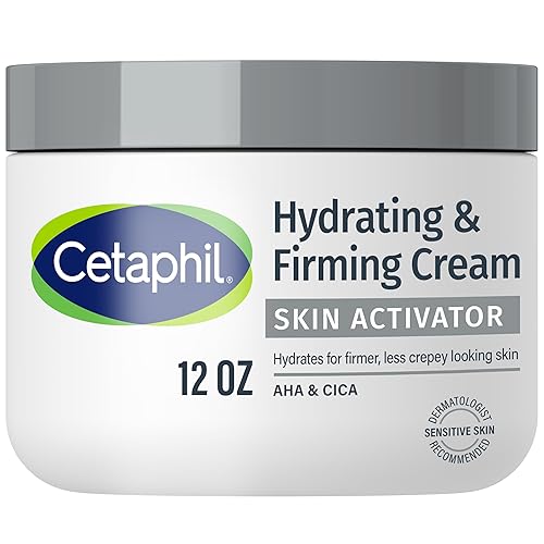 Cetaphil Skin Activator Hydrating & Firming Body Cream 12oz, Mandelic Acid (AHA) and Centella Asiatica (CICA) Cream, Hydrates and Firms Aging Skin