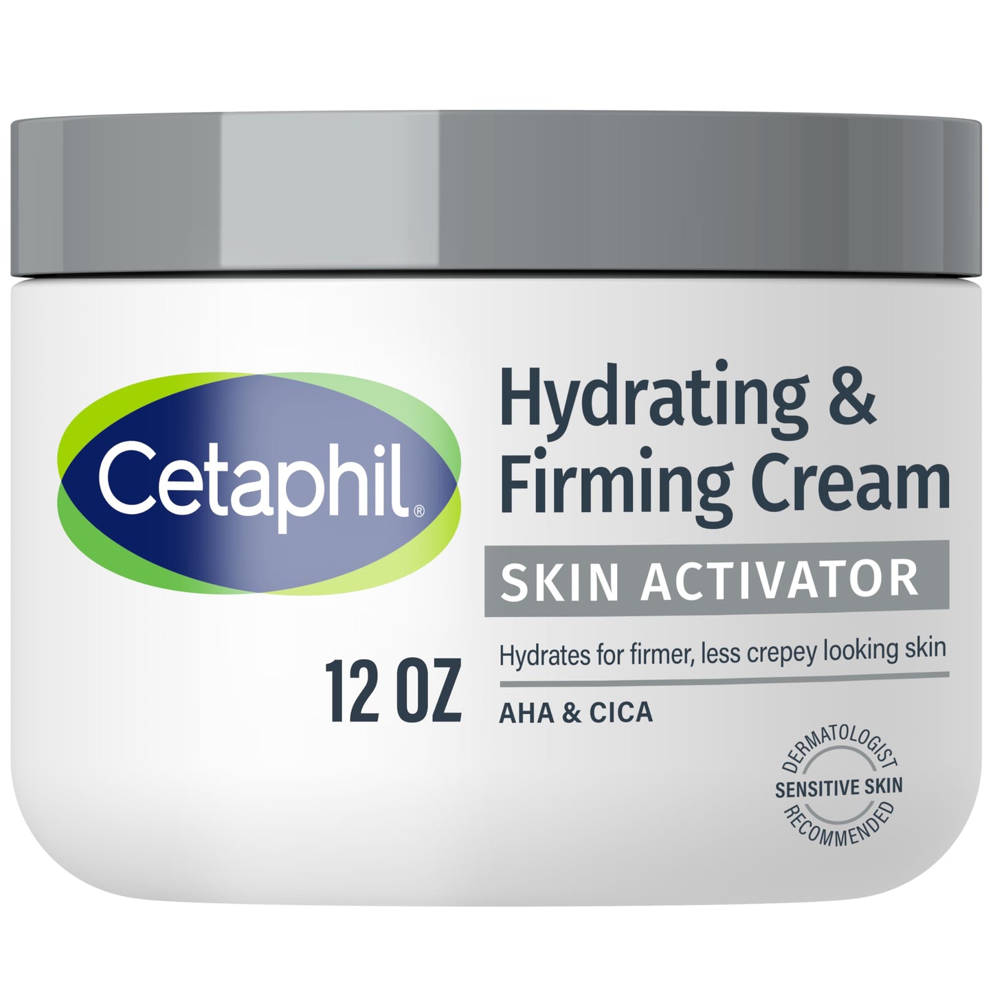 Cetaphil Skin Activator Hydrating & Firming Body Cream 12oz, Mandelic Acid (AHA) and Centella Asiatica (CICA) Cream, Hydrates and Firms Aging Skin