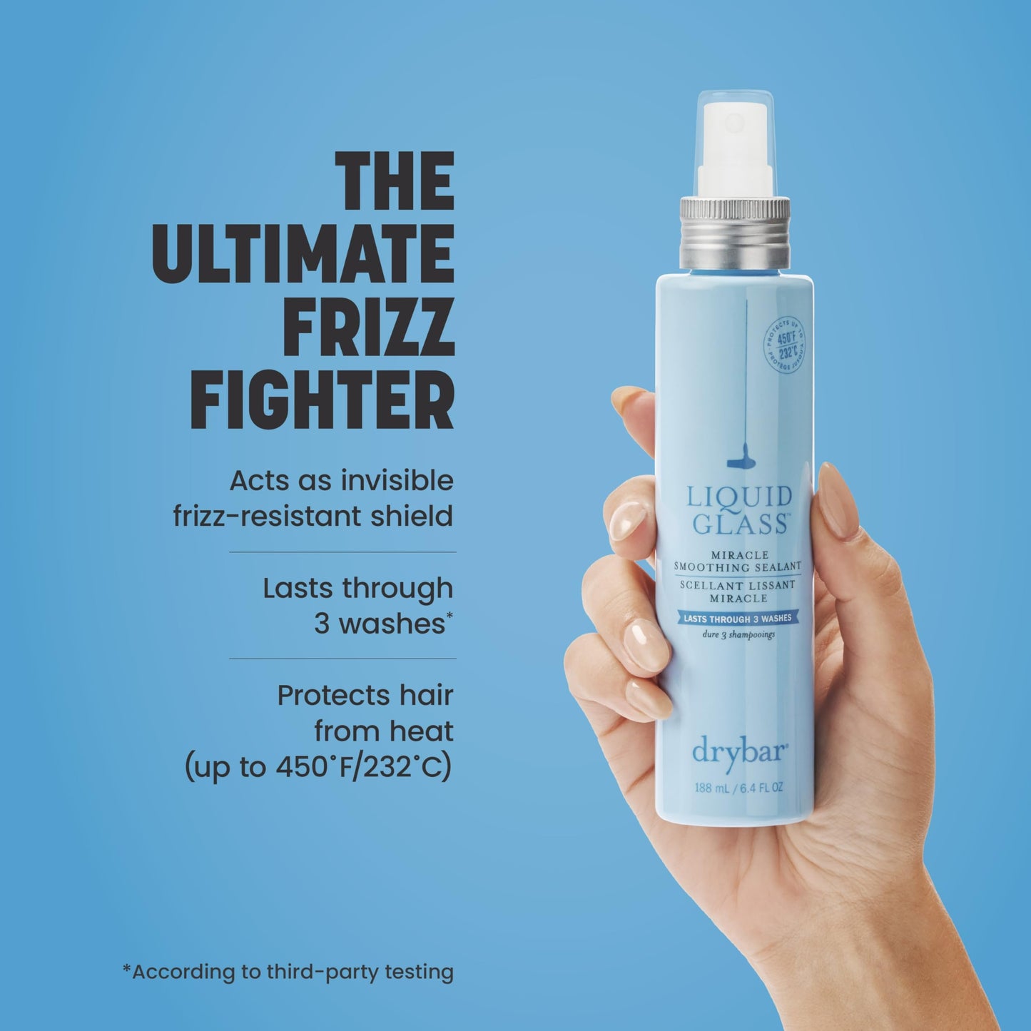 Drybar Liquid Glass Moisture-Rich Miracle Smoothing Sealant for Fine-Medium Hair | Heat Protectant for Hair, Lasts Through 3 Washes for Long-Lasting