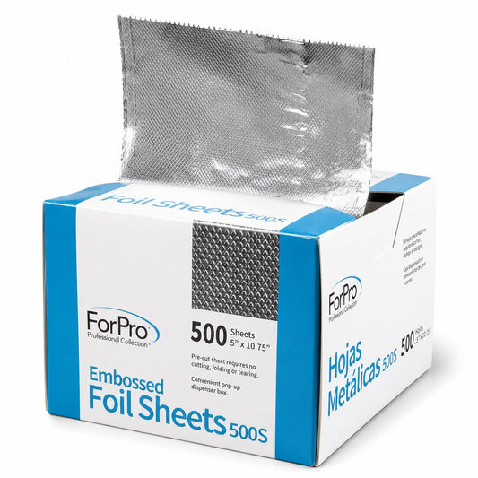 ForPro Professional Embossed Pop-Up Hair Foil Sheets for Salon Hair Color & Highlights, Pre-Cut Aluminum Foils, Non-Slip Embossed Texture, 5" W x Beauty & Personal Care ForPro Professional Collection
