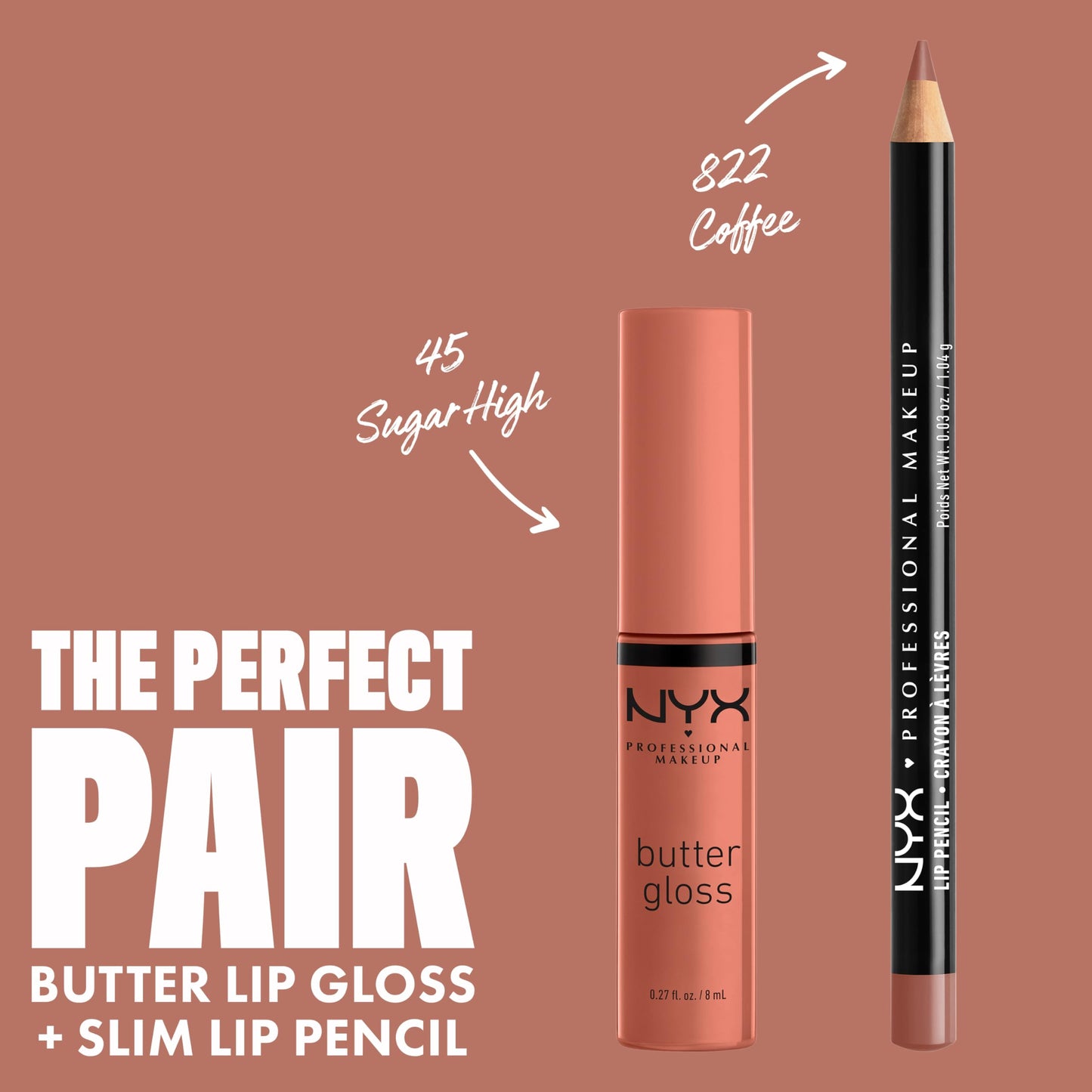 NYX PROFESSIONAL MAKEUP Slim Lip Pencil, Long-Lasting Creamy Lip Liner - Coffee Beauty & Personal Care NYX PROFESSIONAL MAKEUP