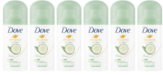 Dove Antiperspirant Spray, Dry Spray Antiperspirant Cool Essentials Cucumber Scent, Travel Size 1 Ounce (Pack of 6) Beauty and Personal Care Dove