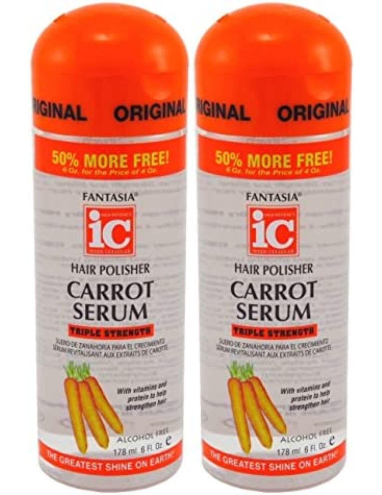 Fantasia Serum 6 Ounce Carrot Hair Polisher (178ml) (2 Pack)