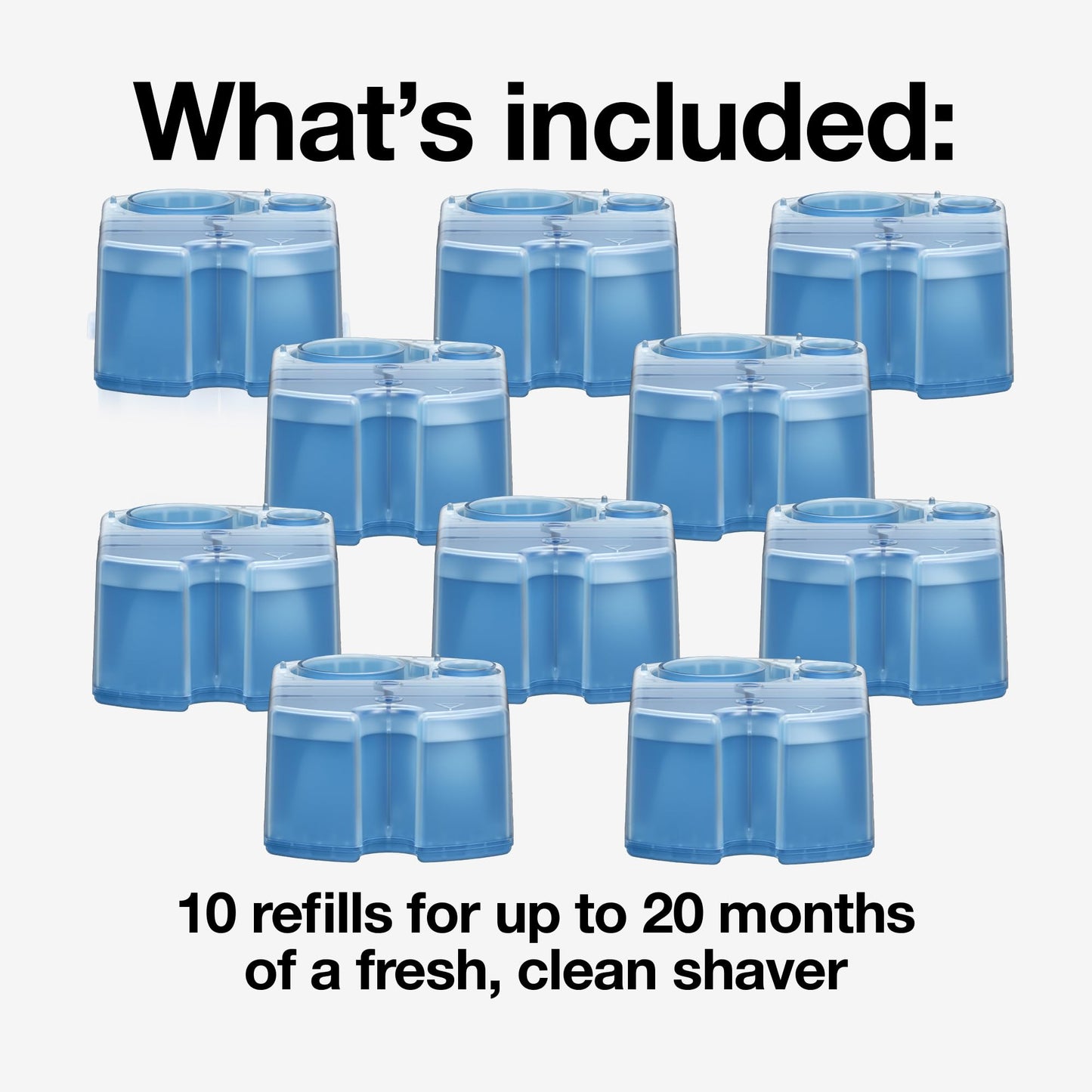 Braun Clean & Renew Refill Cartridges CCR, Replacement Shaver Cleaner Liquid Solution for Clean&Charge System, Pack of 10 Beauty and Personal Care Braun