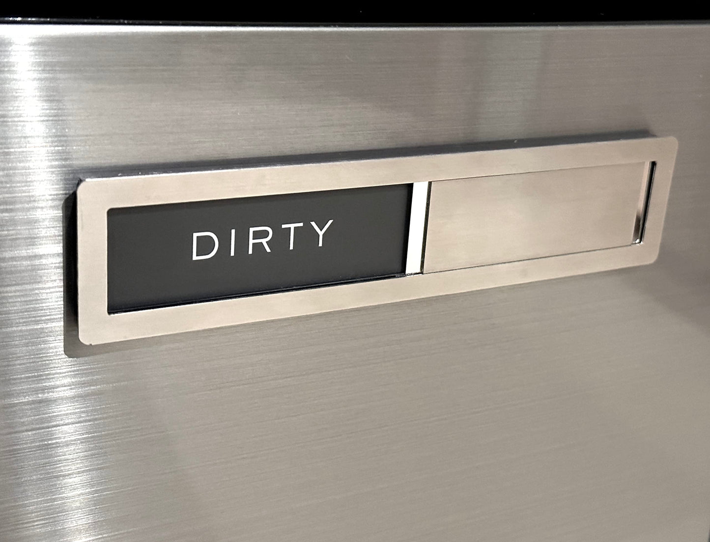Dishwasher Magnet Clean/Dirty Sign – Kubik Premium Stainless Steel 304, Kitchen Organizer & Storage Decor with Extra Adhesive Tape