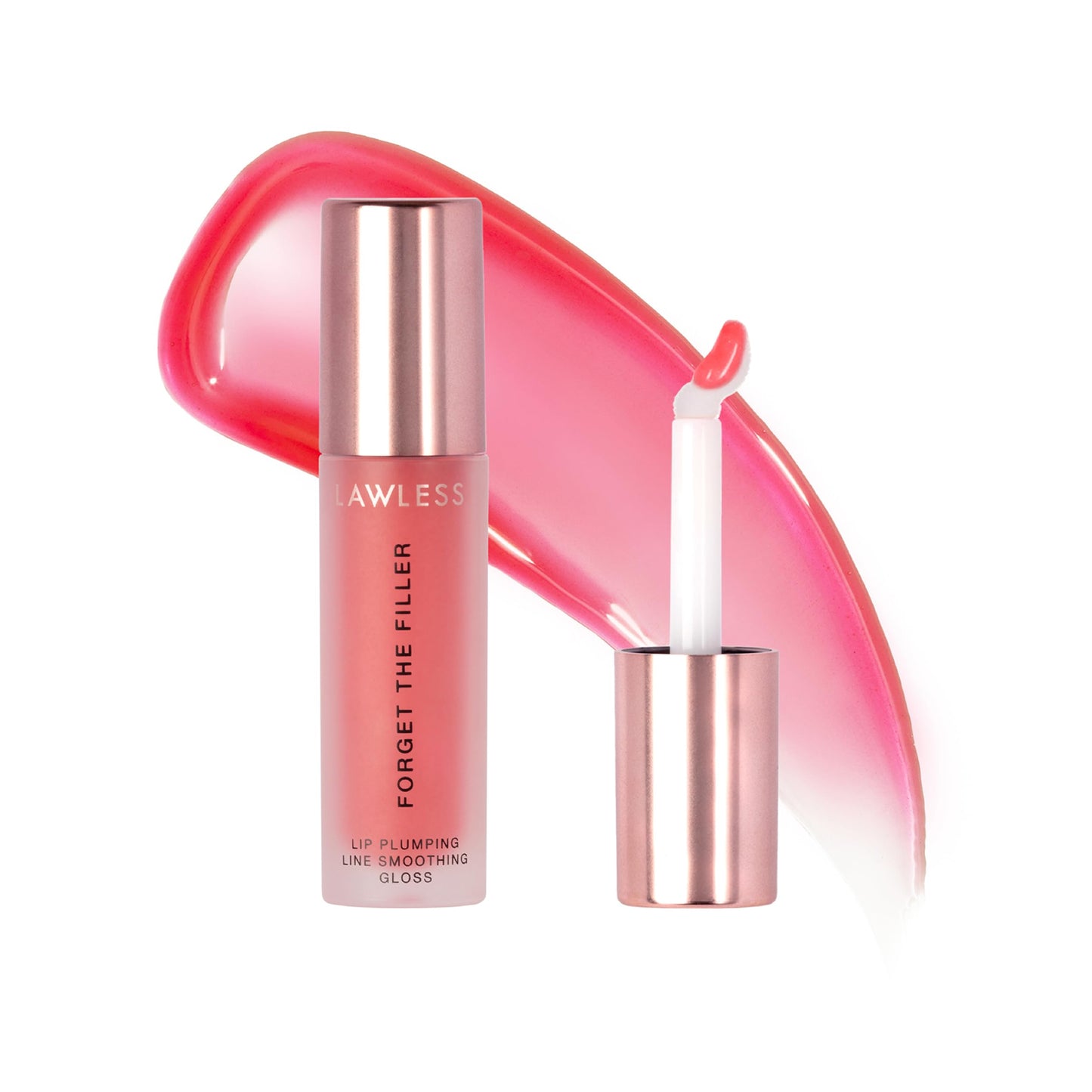 Lawless Forget the Filler Lip Plumping Line Smoothing Gloss - Cherry Vanilla - Premium Volumizing Lip Gloss with Natural Ingredients Designed to