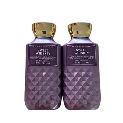 Bath & Body Works Body Lotion, Gift Set of 2, 8oz Each (Sweet Whiskey)