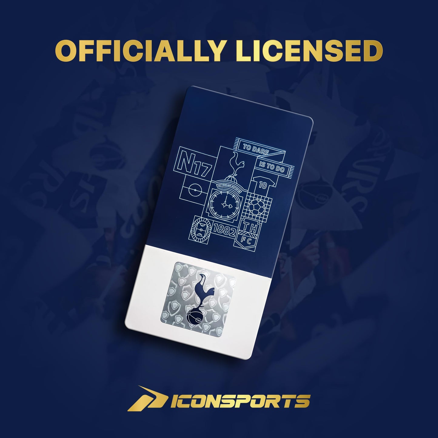 Icon Sports Official Tottenham Hotspur FC Soccer Ball - TOT93BL Navy Size 5