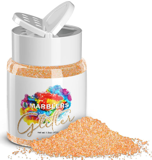 MARBLERS Holographic Glitter [Unicorn Orange] 1.5oz (42g) | Fine | Non-Toxic, Vegan, Cruelty-Free | Face, Body, Eyeshadow, Hair, Festival, Party