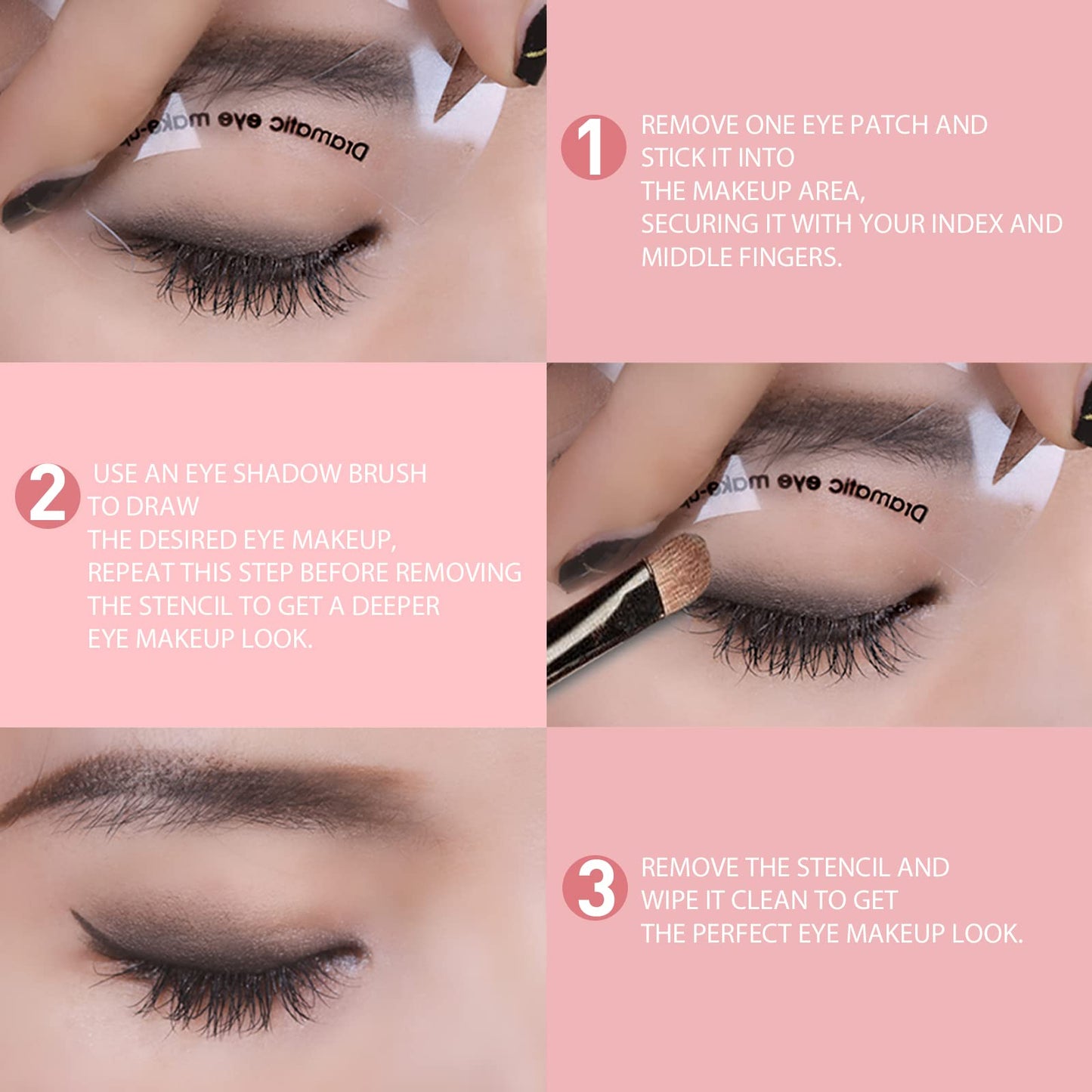YAFIYGI Quick Make-Up Stencils Eyeliner Molds a Makeup Tool with a Variety of Shapes Eyeliner Stencil Pads Eyeshadow Applicators Eyeliner Template