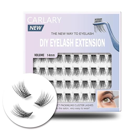 Lash Clusters, DIY Eyelash Extension, Reusable Volume Individual Lashes, Wispy Fluffy Artificial Natural Look for Cluster Lashes, C Curl Lashes Pack