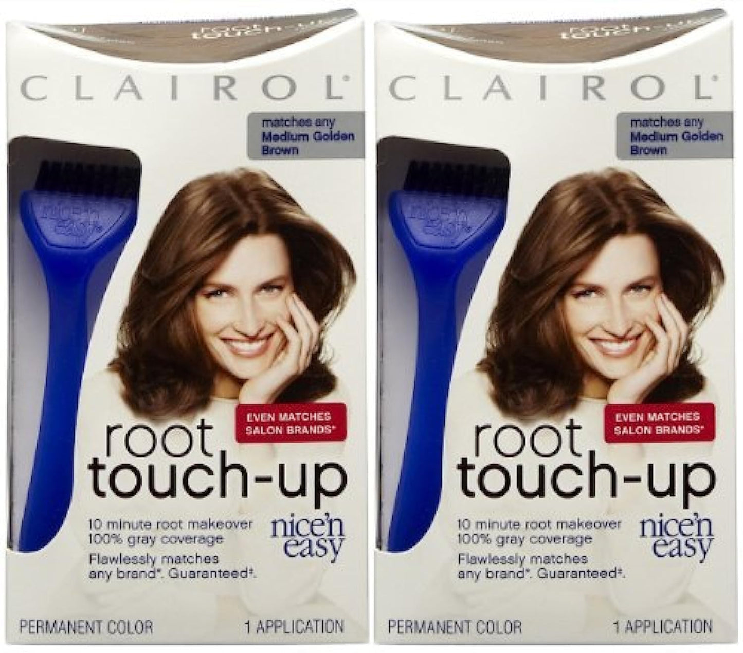 Clairol Nice n Easy Touch, Up, 005G, Medium Golden Brown, 2 pk