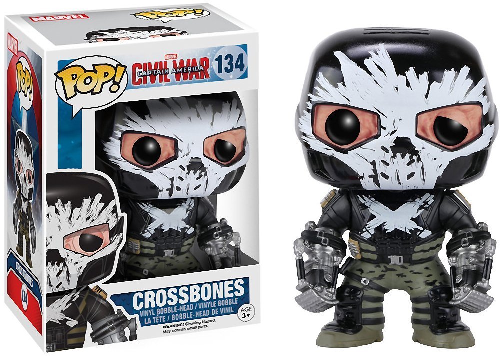 Funko Marvel: Captain America Civil War - Crossbones Pop Vinyl Figure (Bundled with Pop Box Protector Case)