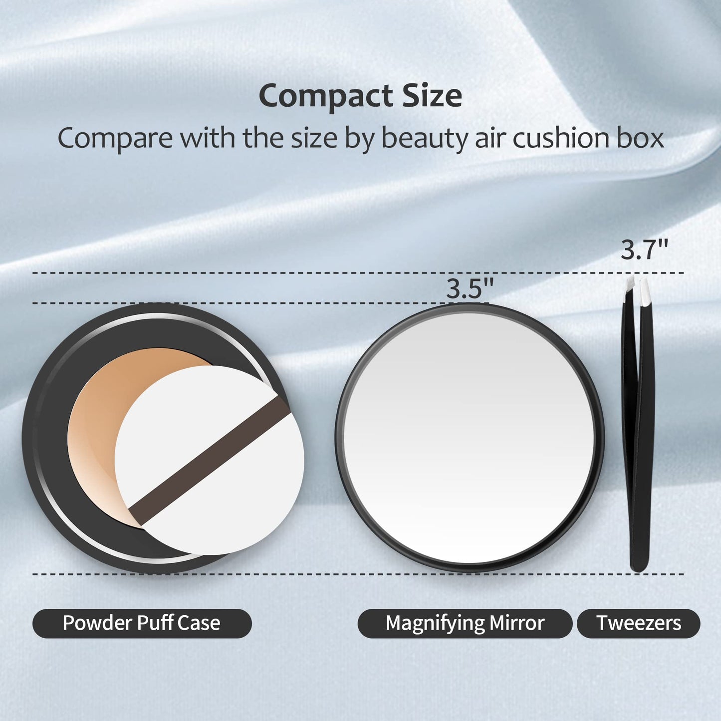 MIYADIVA 30X Magnifying Mirror, Small Travel Mirror with Suction Cup and Tweezers, 3.5 Inches Beauty and Personal Care MIYADIVA