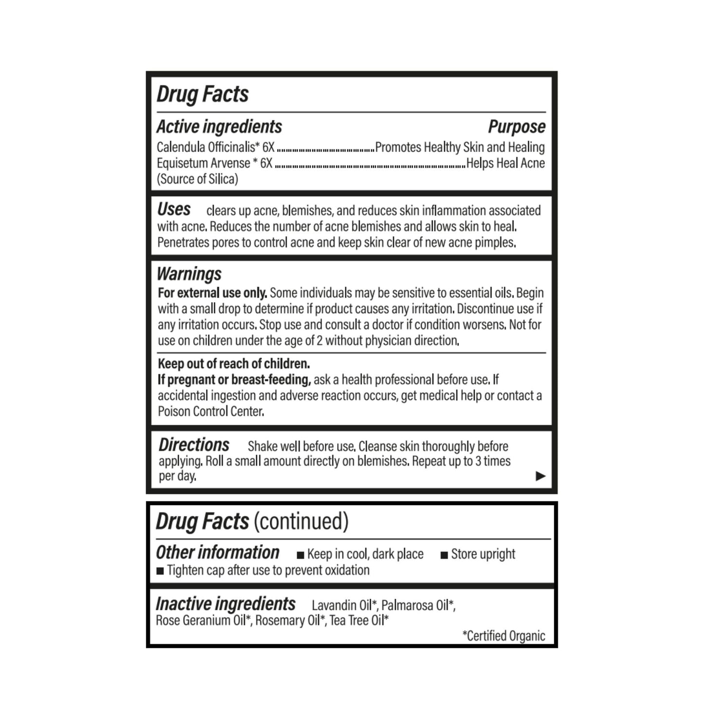Forces of Nature Natural, Organic Acne Skin Care Treatment, Non GMO, No Harmful Chemicals, Cruelty Free - Acne & Pimple Control, Clear & Balance Skin