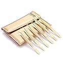 FEITA Eyelash Extension Tweezer Set Gold Lash Applicator Tool - Precision Lashes Diamond Grip Tweezers for 2D-6D Volume & Individual Eyelashes