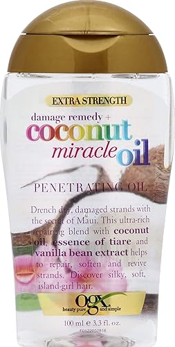 OGX Extra Strength Damage Remedy + Coconut Miracle Penetrating Oil, 3.3 Ounce