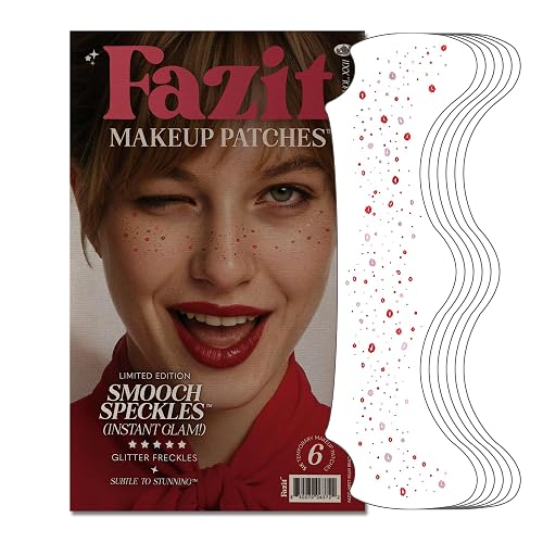 Fazit Makeup Patches - Smooch Speckles - Glow Up Make-Up Patches - Cute Glitter Makeup Accessories for Women - Cosmetic Glitter for Face