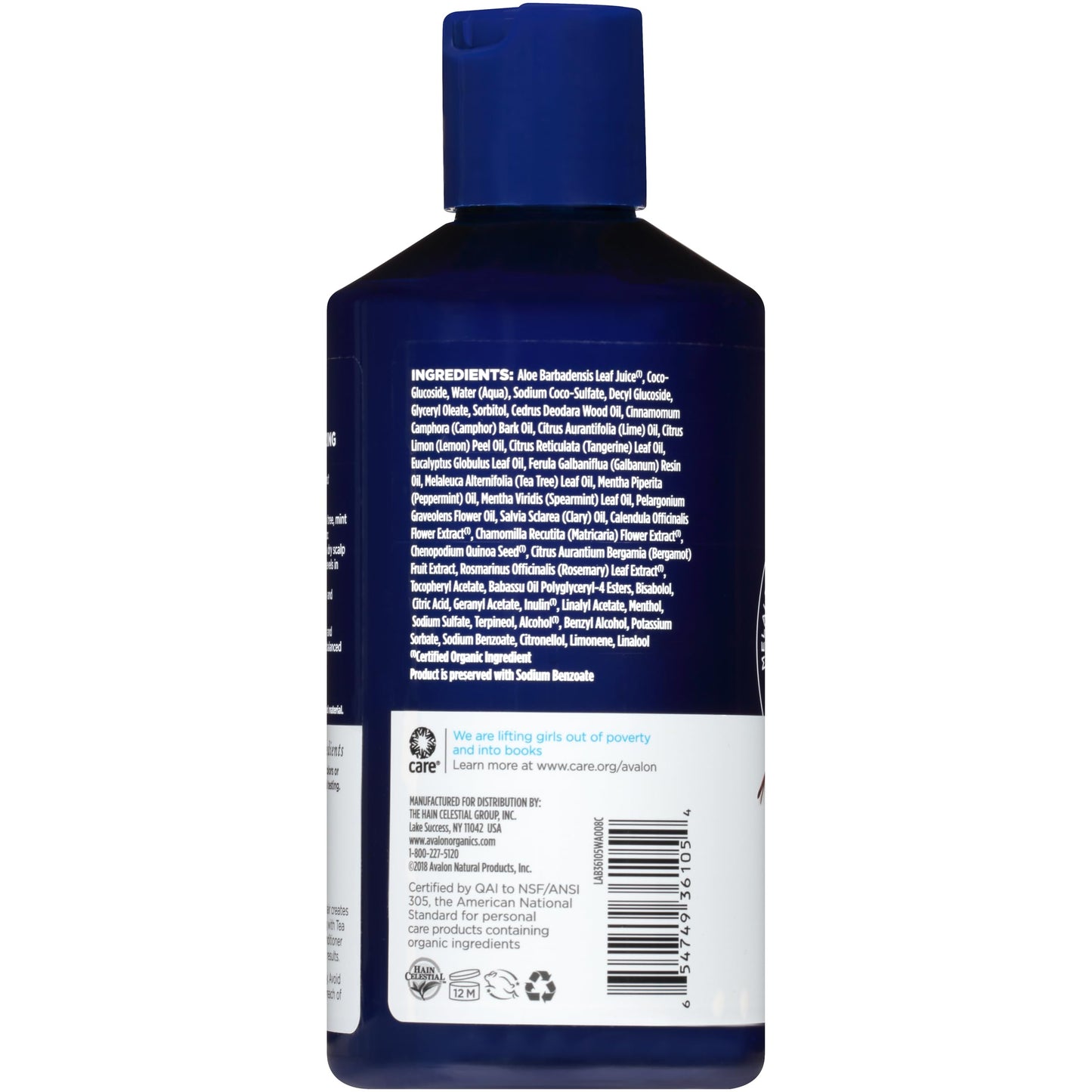 Avalon Organics Therapy Scalp Normalizing Shampoo, Tea Tree Mint, 14 Oz