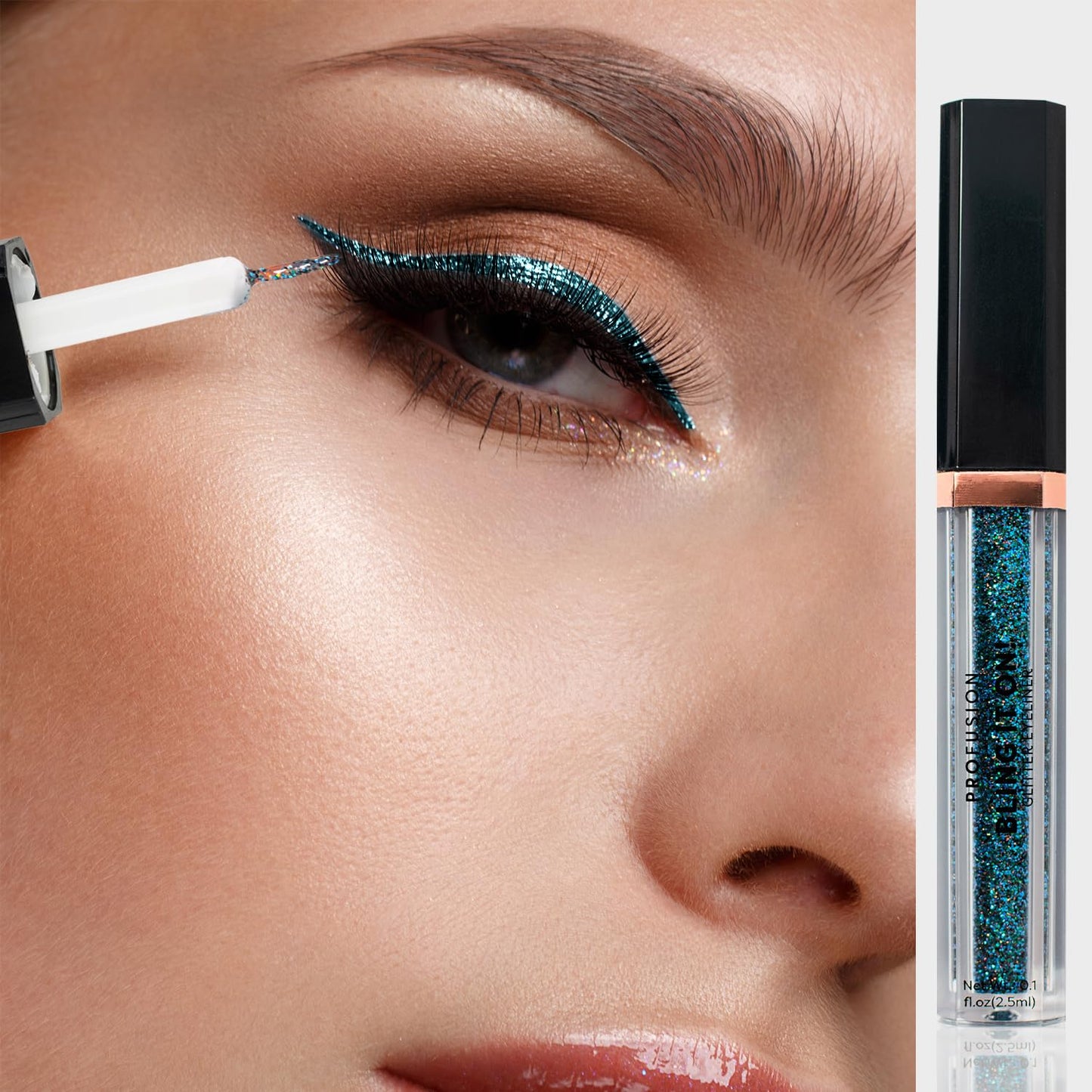 Profusion Cosmetics Bling It On! Glitter Eyeliner - Multi-Dimensional Liquid Liner with a Long-Wearing Formula Delivers a High-Impact, Multi-Use…