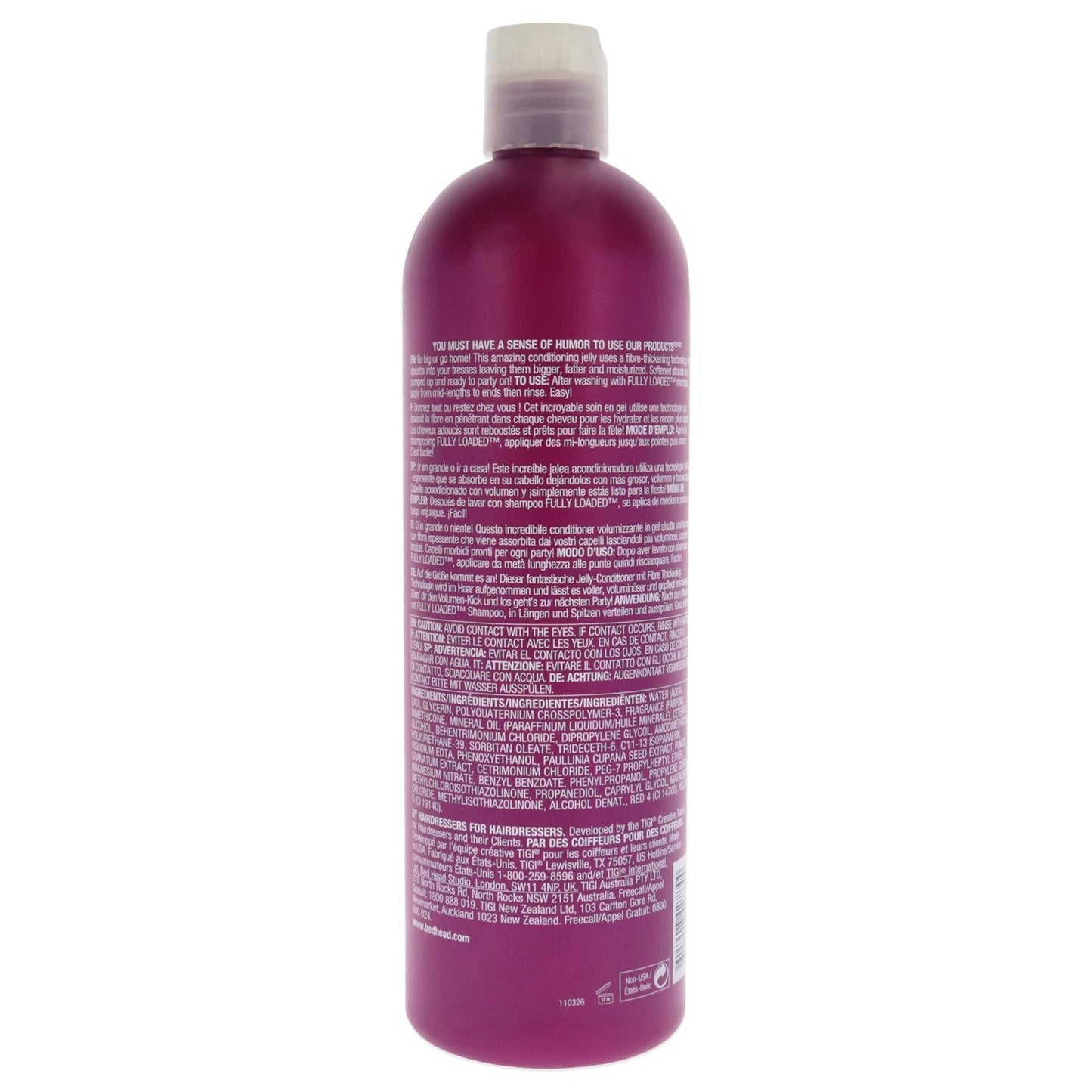 Bed Head Fully Loaded Massive Volume Conditioning Jelly, 25.36 Fluid Ounce