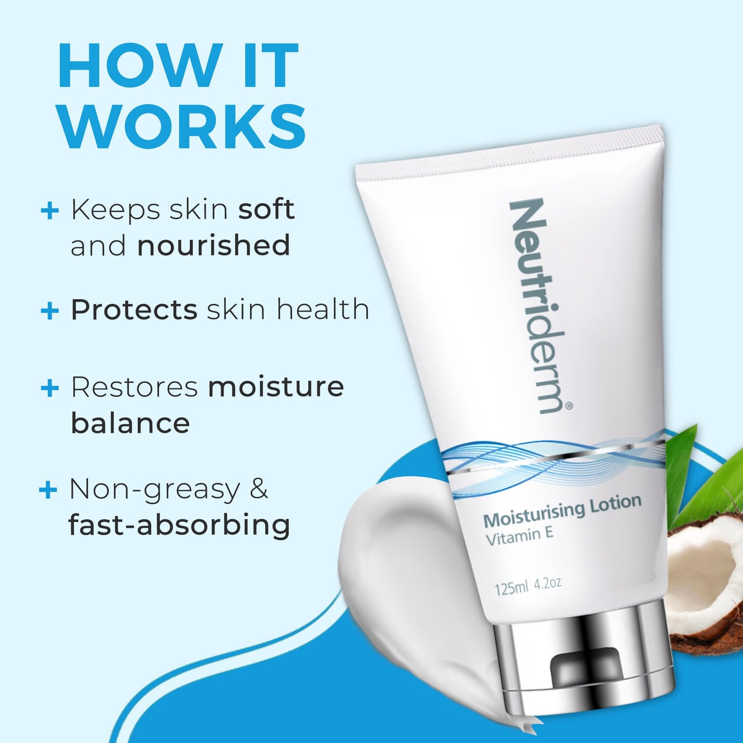 NEUTRIDERM Daily Face Moisturizer with Natural Vitamin E Cream, Moisturizing Lotion for Face and Body, Wrinkles, Dry, Acne-Prone, Irritated or Aging