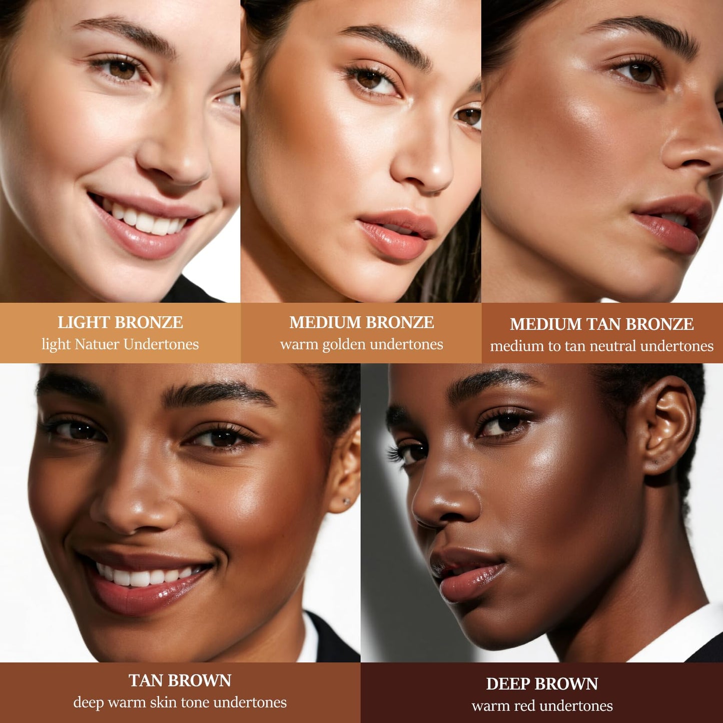 HECI BEAUTY Cream Bronzer with Brush, Creamy & Highly Pigmented Formula, Blendable Cream Contour Makeup with a Natural, Matte Finish - Buildable