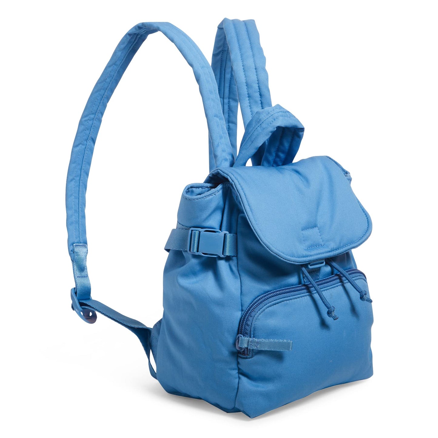 Vera Bradley Women's Cotton Utility Mini Backpack Purse, Blue Aster, One Size