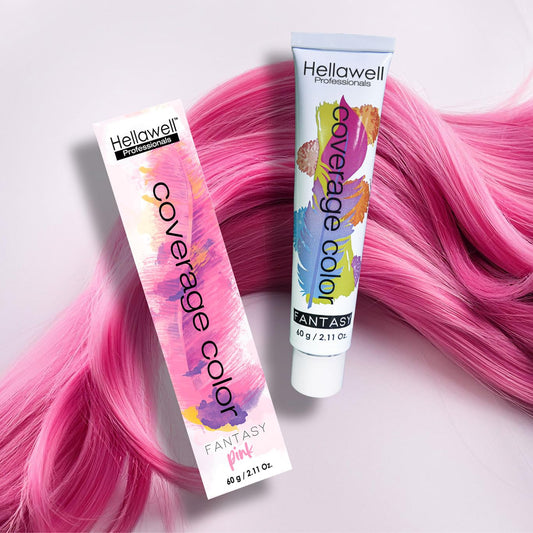 Hellawell Professional Hair Dye. Coverage Color Fantasy - Semi-permanent oxidation coloring cream. Pink 2.11oz Beauty & Personal Care HELLAWELL PROFESSIONALS