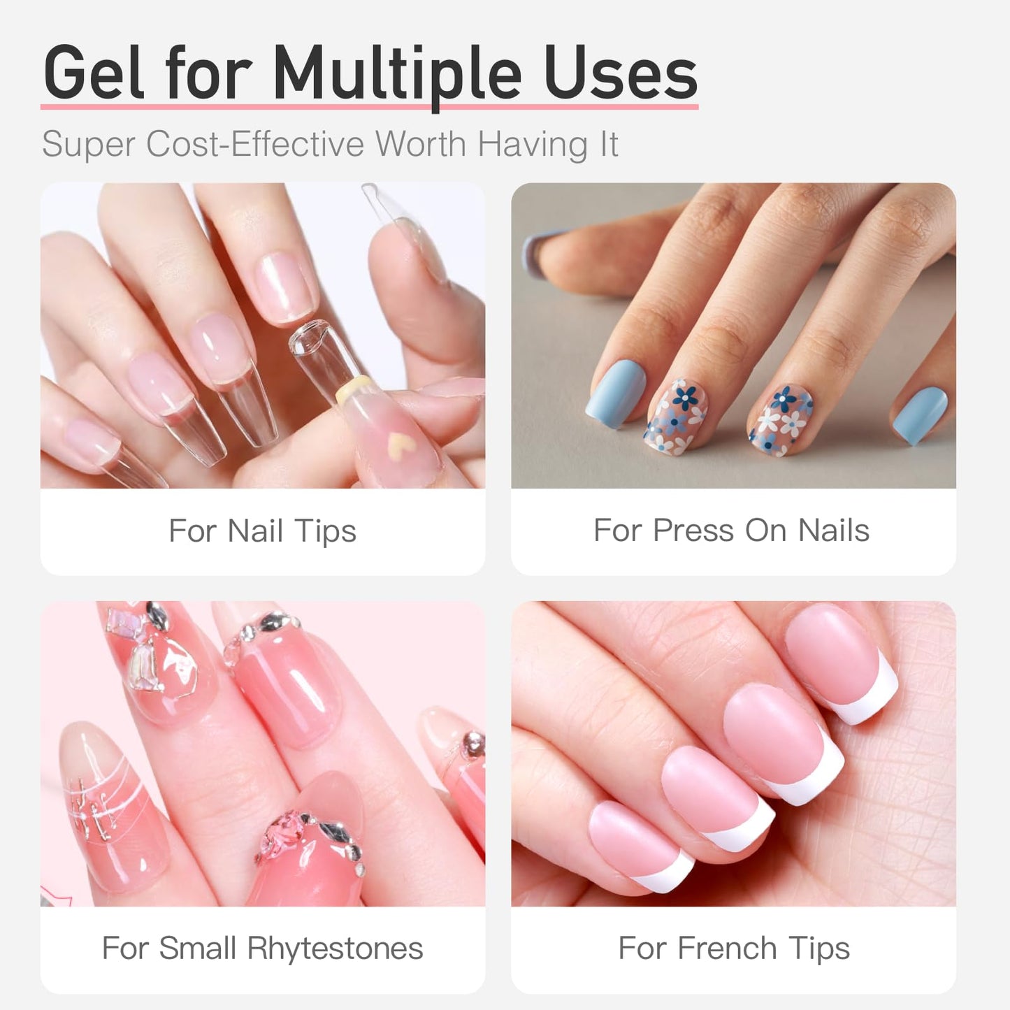 Curvlife Super Strong Nail Glue 15g for Press On Nails - Quick Drying, Semi Solid, Long Lasting, No UV Light Needed Beauty and Personal Care CurvLife