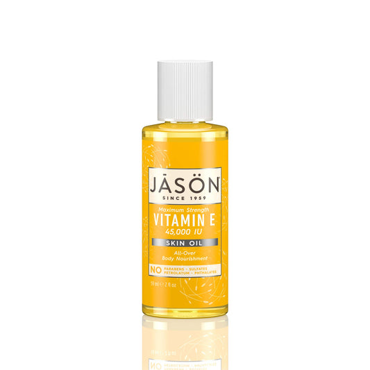 JASON Vitamin E 45,000 IU Skin Oil, Maximum Strength, 2 Ounce Bottle
