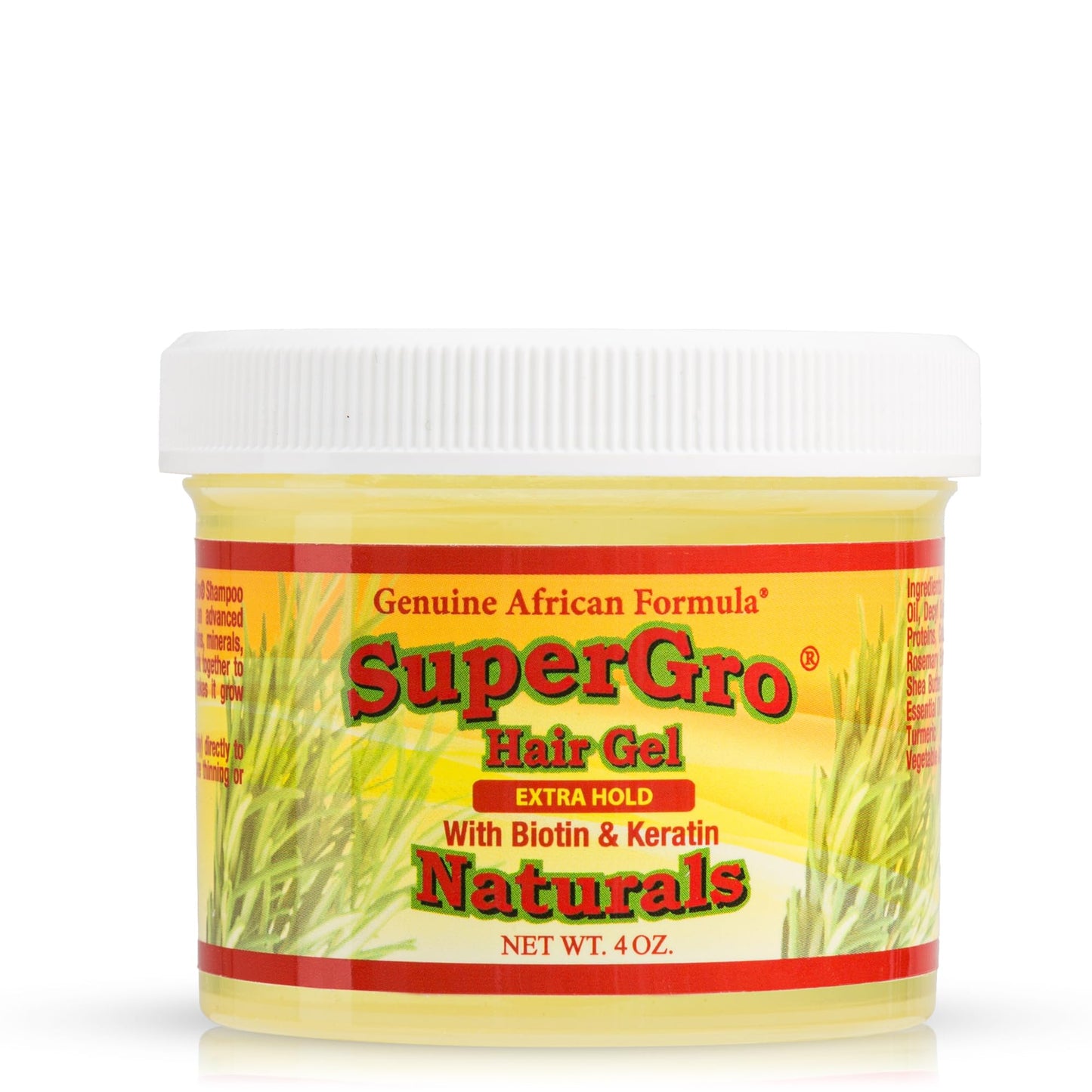SuperGro Hair Gel with Extra Hold - For Braiding, Locking, Instant Edge Control, Twisting, Retwisting - Natural Grip Jam for Neat Shining - Braid, Loc