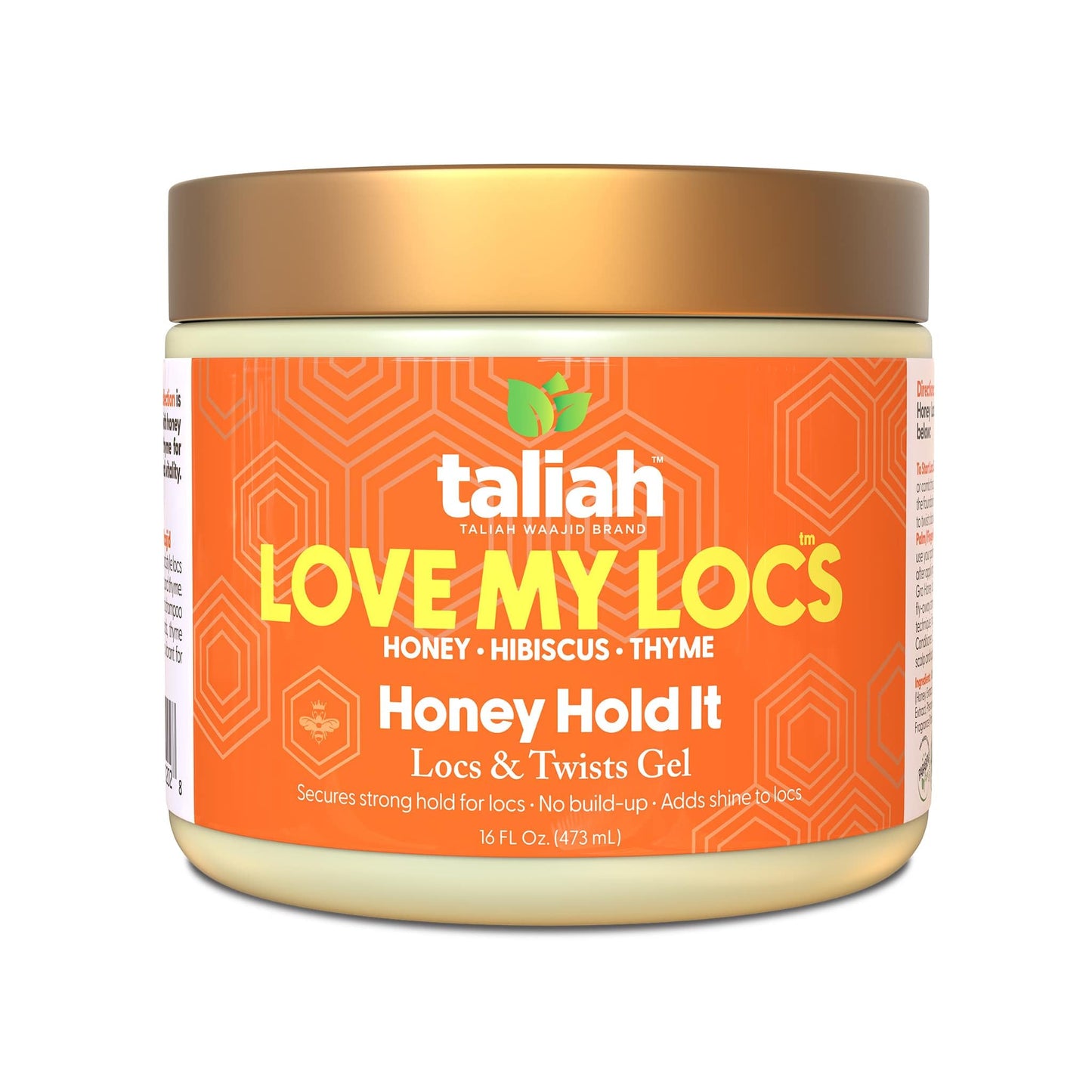 Taliah Waajid Love My Locs Honey Hold It Locs & Twists Gel - Hair Styling Gel for Textured Hair, 16oz - Infused with Honey, Hibiscus, and Thyme