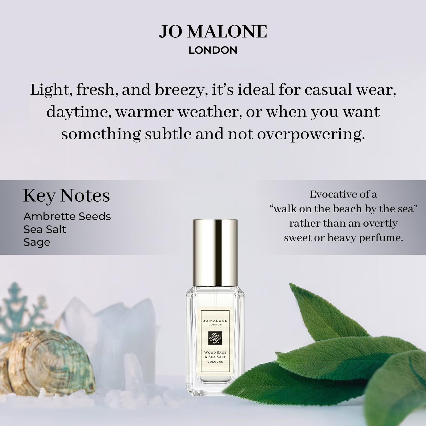 Jo Malone Wood Sage & Sea Salt Cologne Deluxe Sample, 0.3 fl.oz./ 9 ml