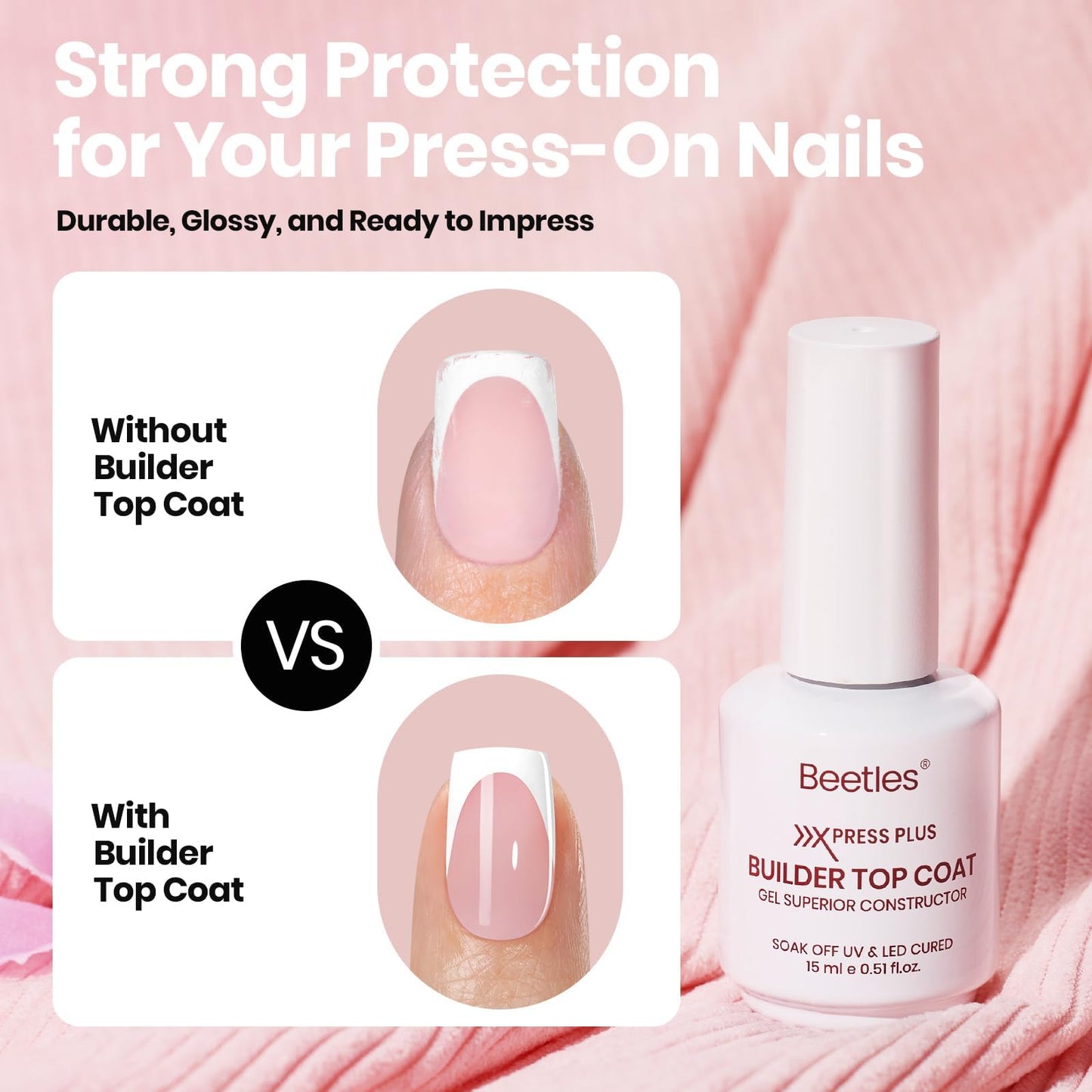 Beetles Short Square French Tip Press on Nails：Brown French Press ons Extra Short Gel Nail Tips Square 60 PCS 15 Sizes Pre-Shaped Reusable False Nails Beauty and Personal Care beetles Gel Polish