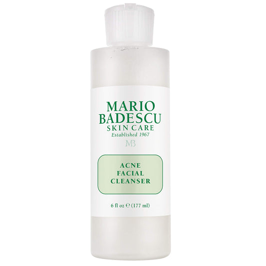 Mario Badescu Acne Facial Cleanser for Combination & Oily Skin, Oil-Free Face Wash with Salicylic Acid & Aloe Vera, Deep Pore Clean, 6 Fl Oz (Pack