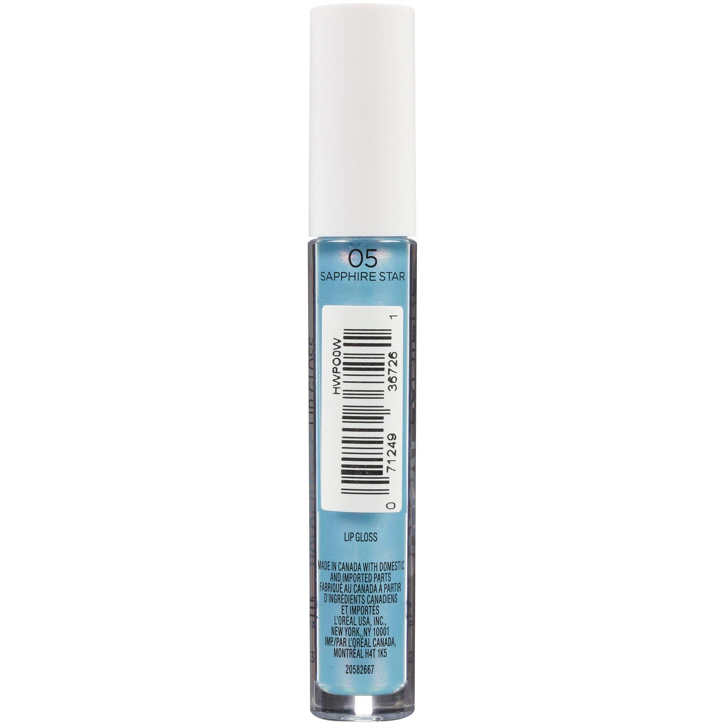 L'Oreal Paris Makeup Infallible Galaxy Lumiere Holographic Lip Gloss, Loaded with Iridescent Pearls, Wear Alone or as a Topper to your Favorite