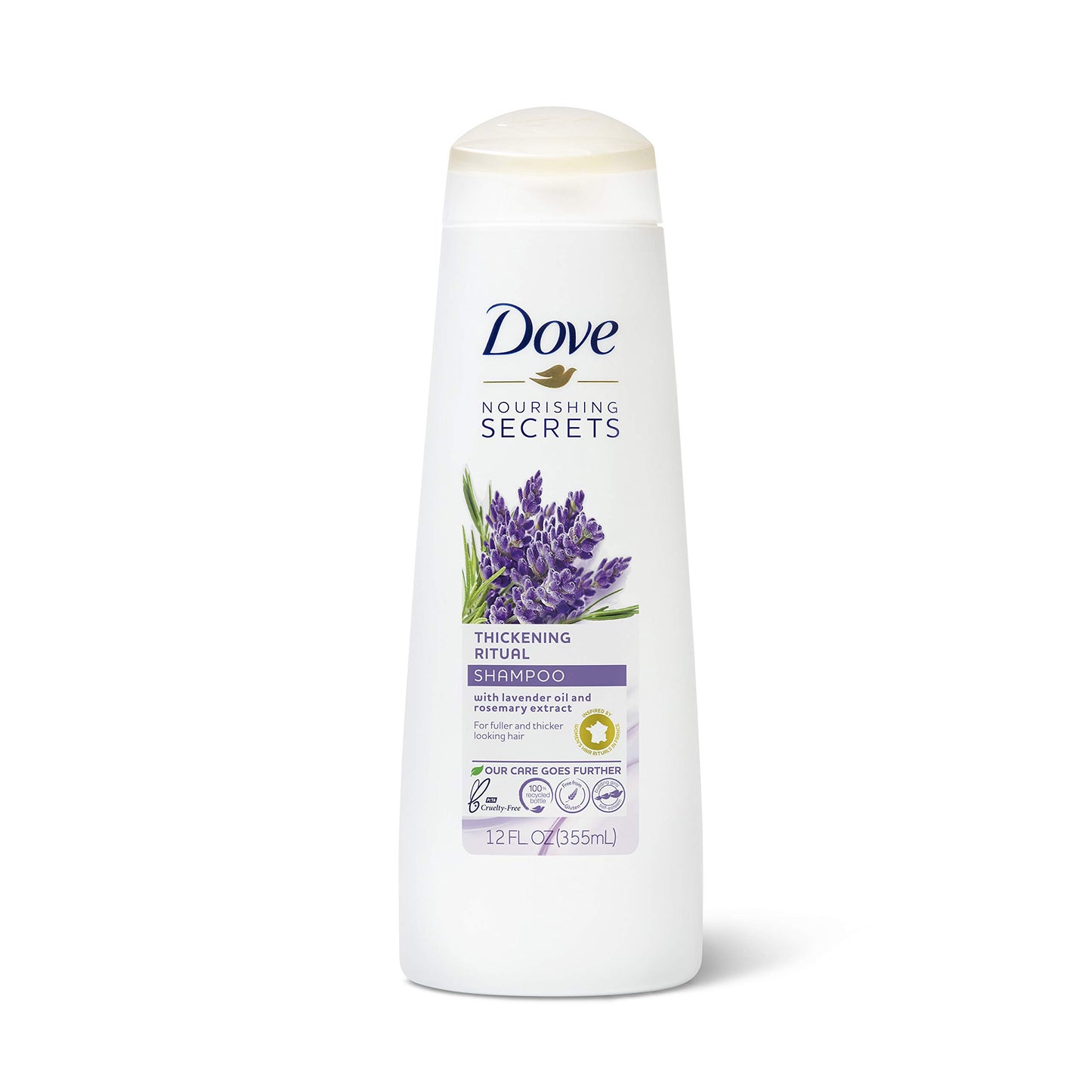 Dove Volume Shampoo for Thinning Hair Thickening Ritual Hair Shampoo with Lavender 12 oz